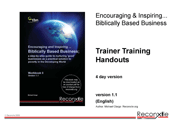 Trainer Training Handouts